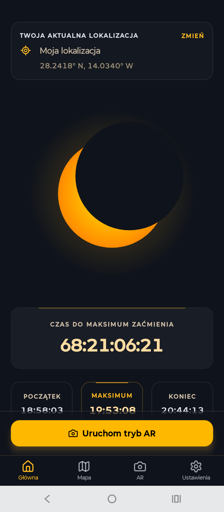 Home — eclipse view, countdown and times